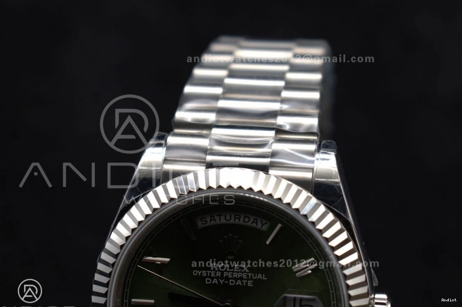 Dial Green on GSF Bracelet DayDate SS Bezel A2836 Gain 40 Roman President Weight 0418